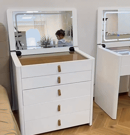 Ivory – Toeletta con specchio pieghevole
