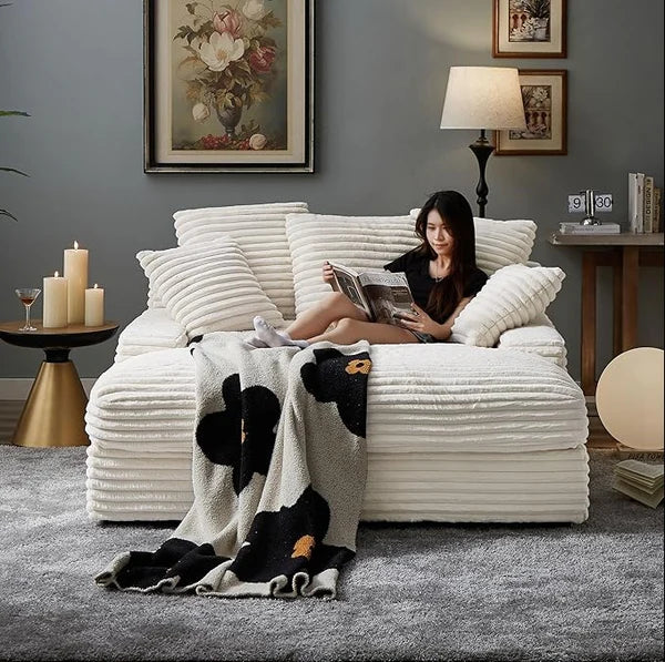 DreamLounge® XL - Divano in pelle scamosciata autogonfiabile