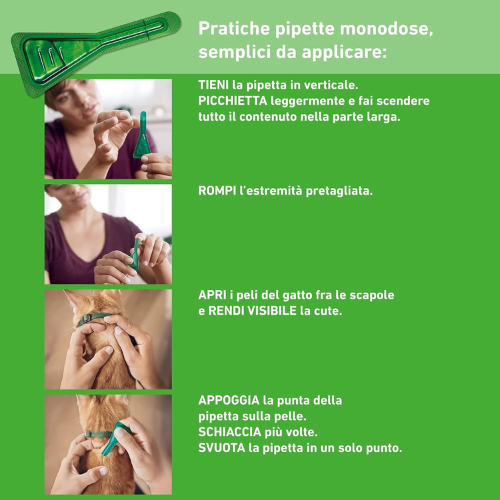 Trattamento Antiparassitario per Gatti – Confezione da 6 Pipette
