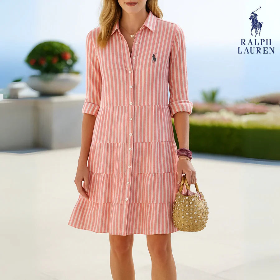 Abito chemisier a righe Eleganza casual – Collezione Estate R&L™