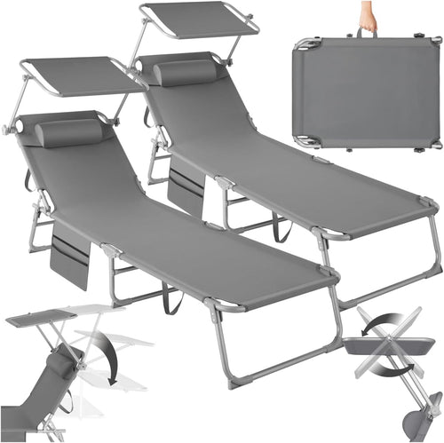 Set di 2 lettini reclinabili