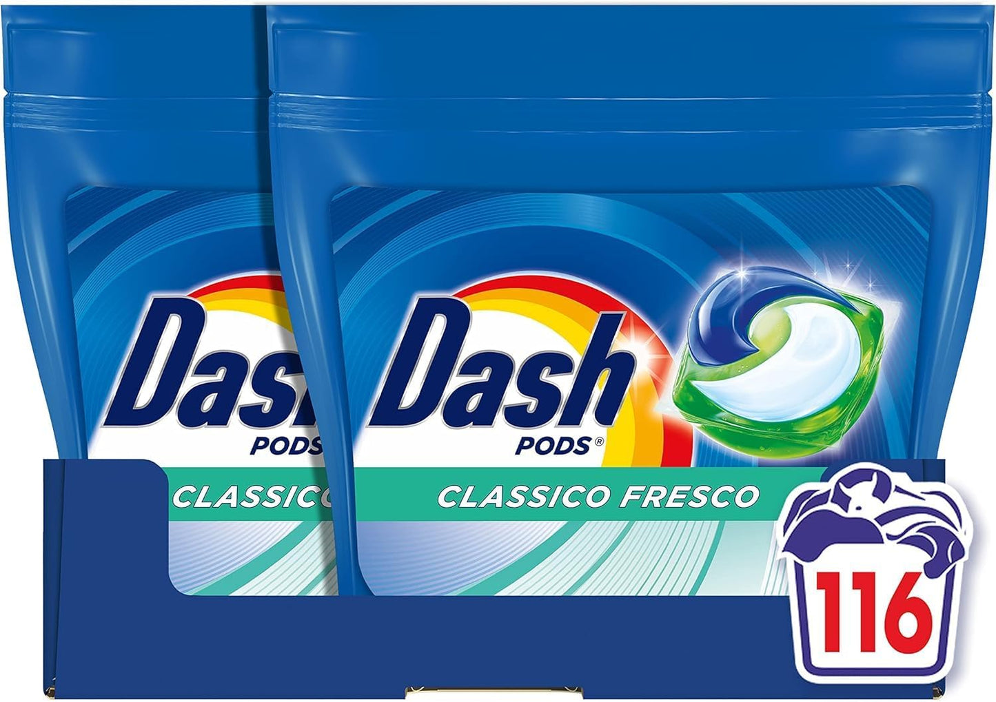 Capsule di Detersivo – 116 Lavaggi con Freschezza Classica & Rimozione Potente delle Macchie