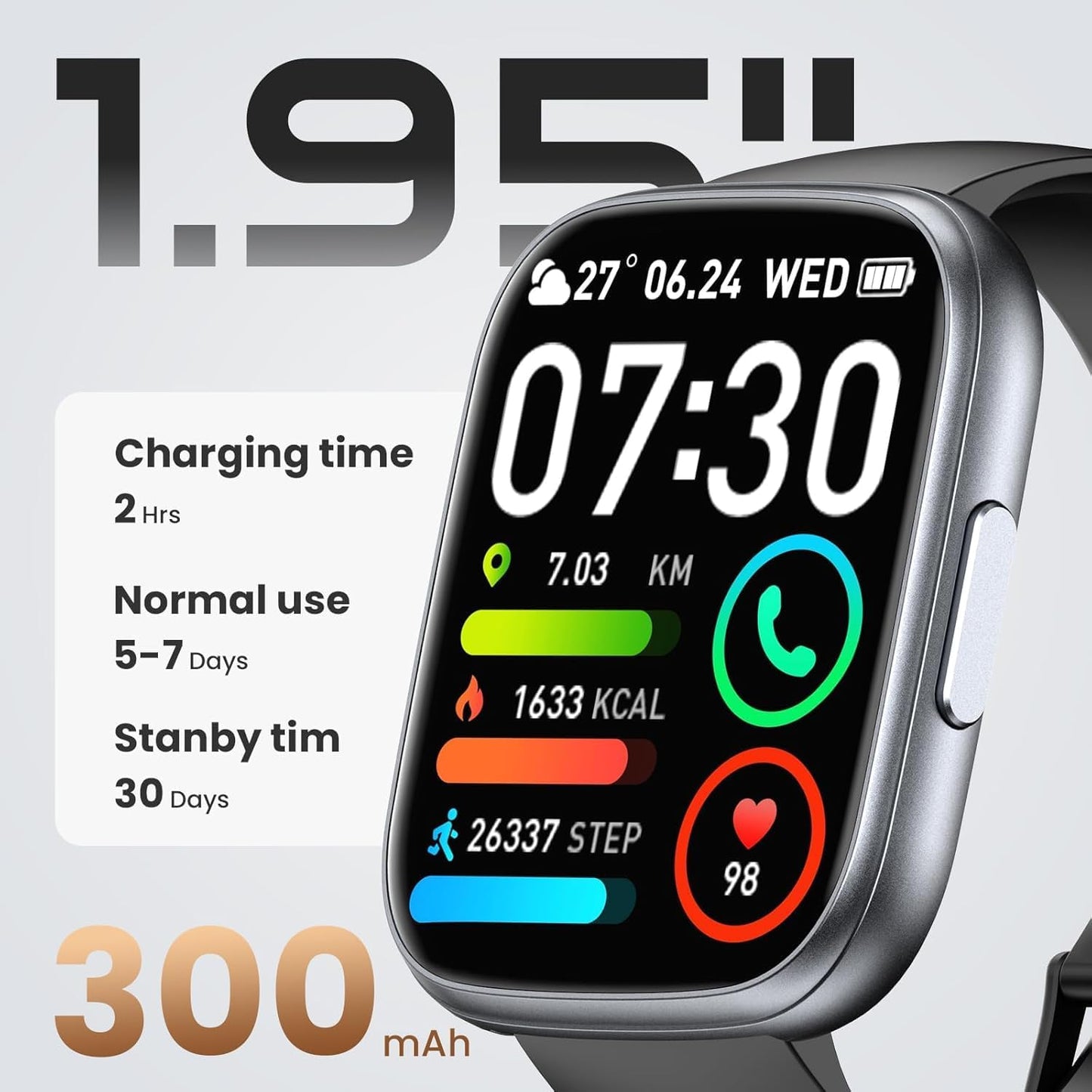 SmartWatch – Orologio connesso multifunzione con chiamate Bluetooth e monitoraggio della salute