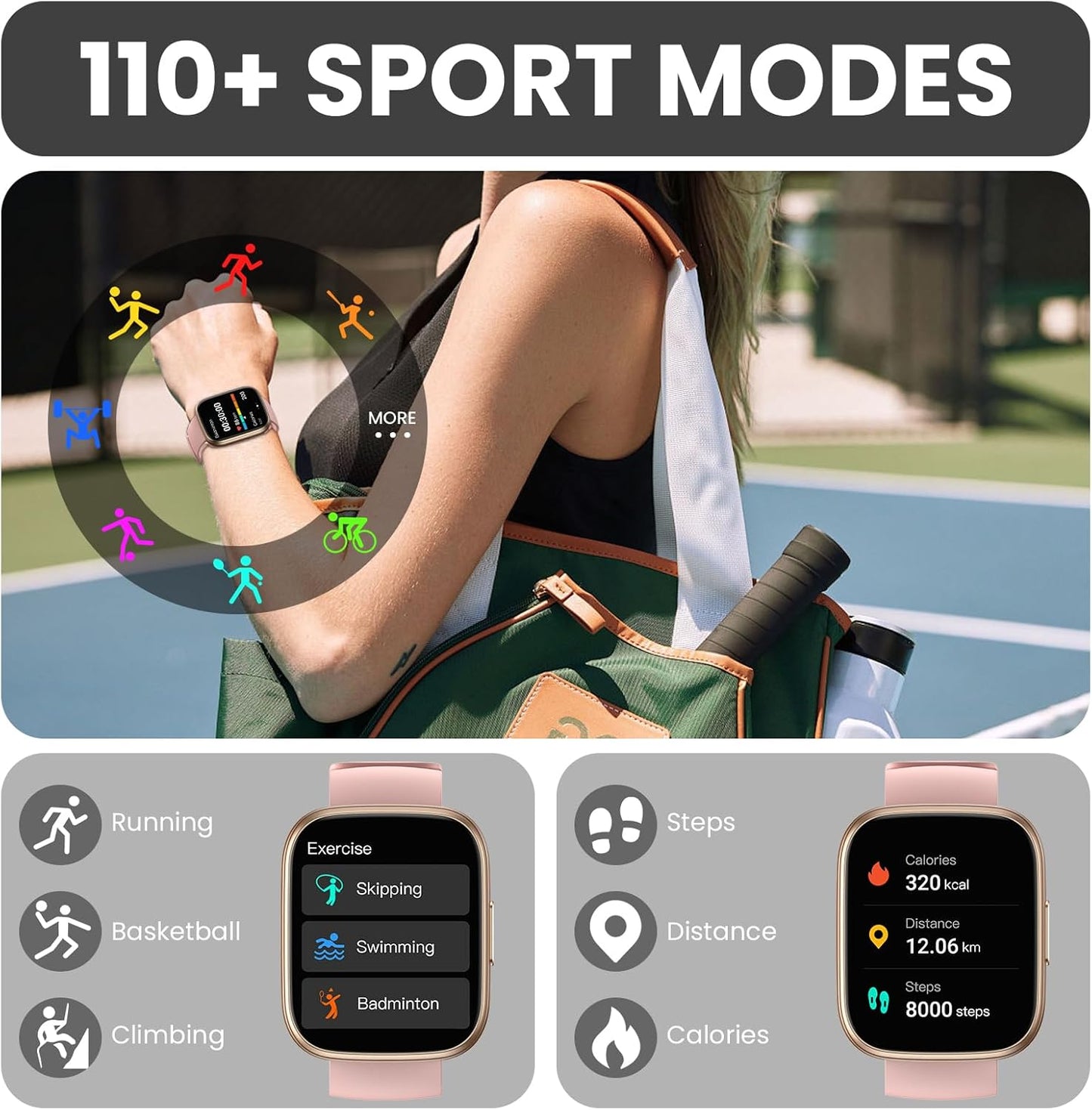 SmartWatch – Orologio connesso multifunzione con chiamate Bluetooth e monitoraggio della salute