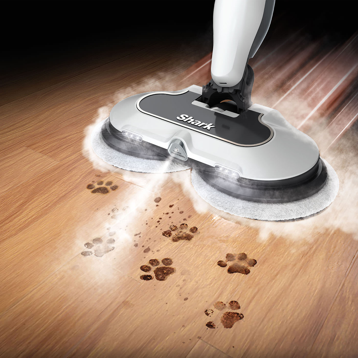 Shark® Mop a vapore e lavapavimenti – All-in-One con LED, serbatoio XL e 8 panni