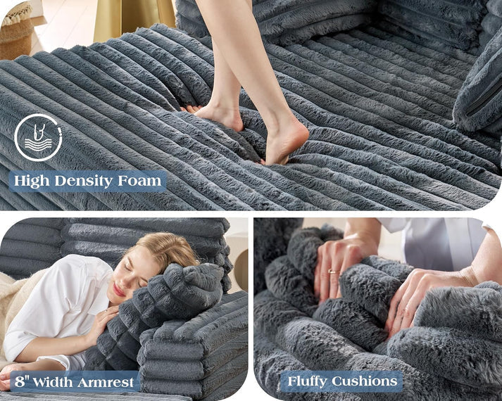 DreamLounge® XL - Divano in pelle scamosciata autogonfiabile