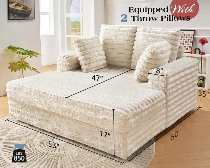 DreamLounge® XL - Divano in pelle scamosciata autogonfiabile