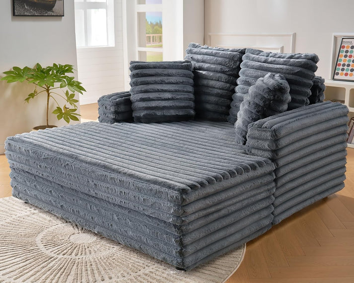 DreamLounge® XL - Divano in pelle scamosciata autogonfiabile