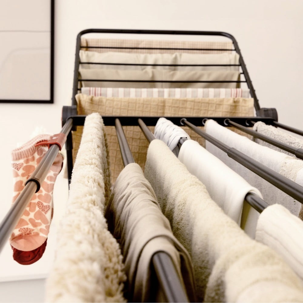 Stendibiancheria da interno Vileda Infinity Flex® Fili XXL oltre 2 metri, Stabile e Robusto, Trasporto Pratico