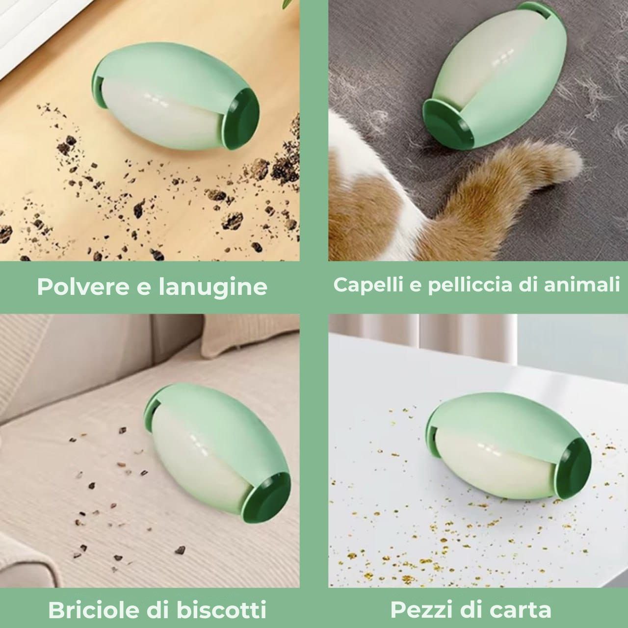 Protezione per capelli e pelucchi riutilizzabile