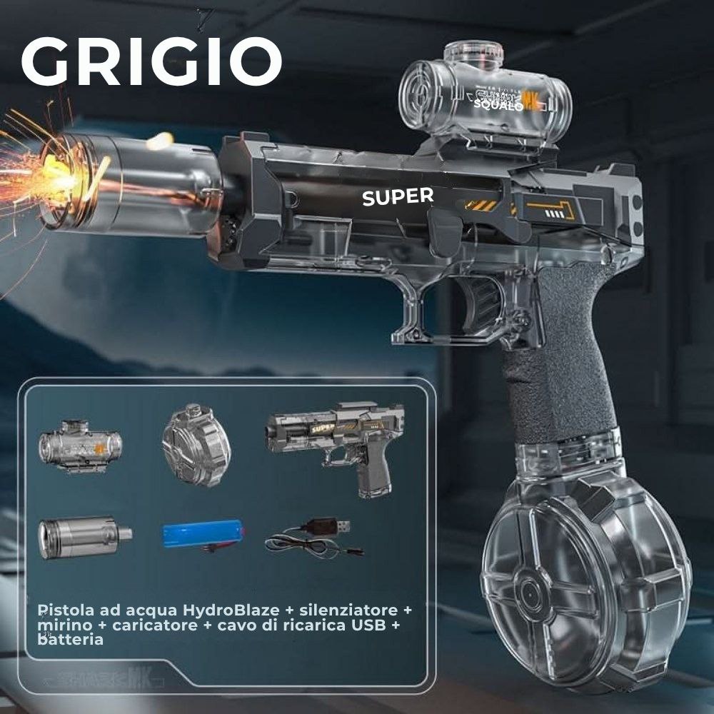 HydroBlaze™ - Pistola elettrica ad acqua con effetto fiamma