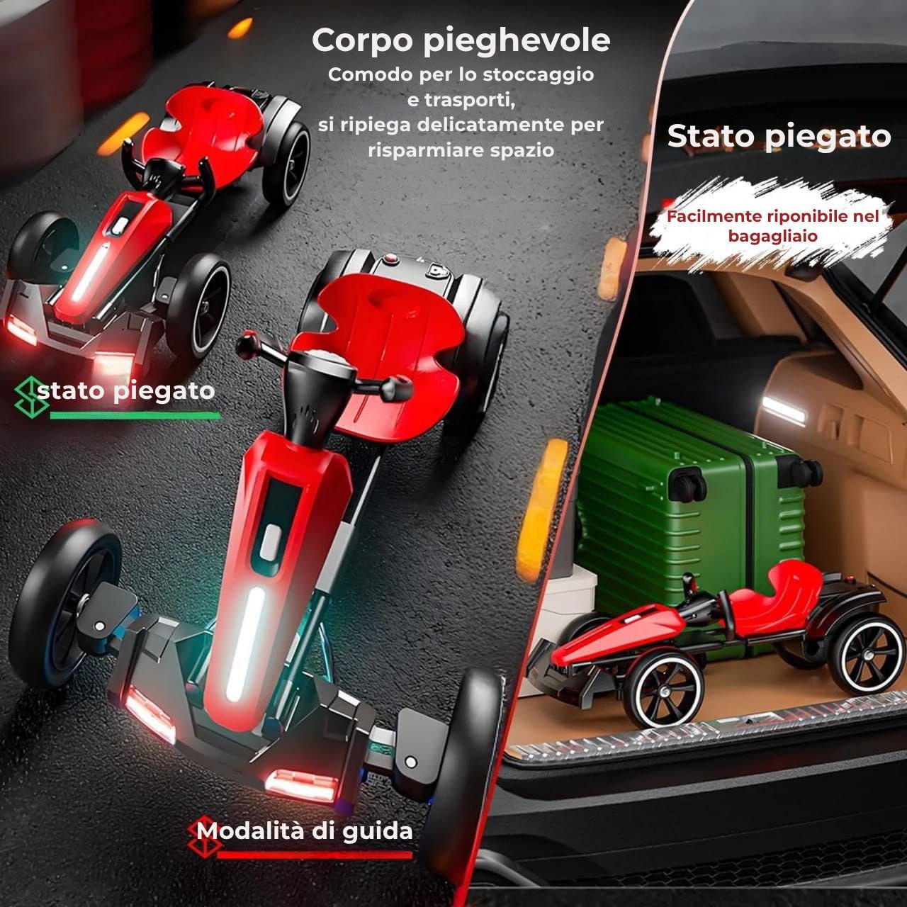 My Kart® - Go-Kart elettrico pieghevole 6V per bambini