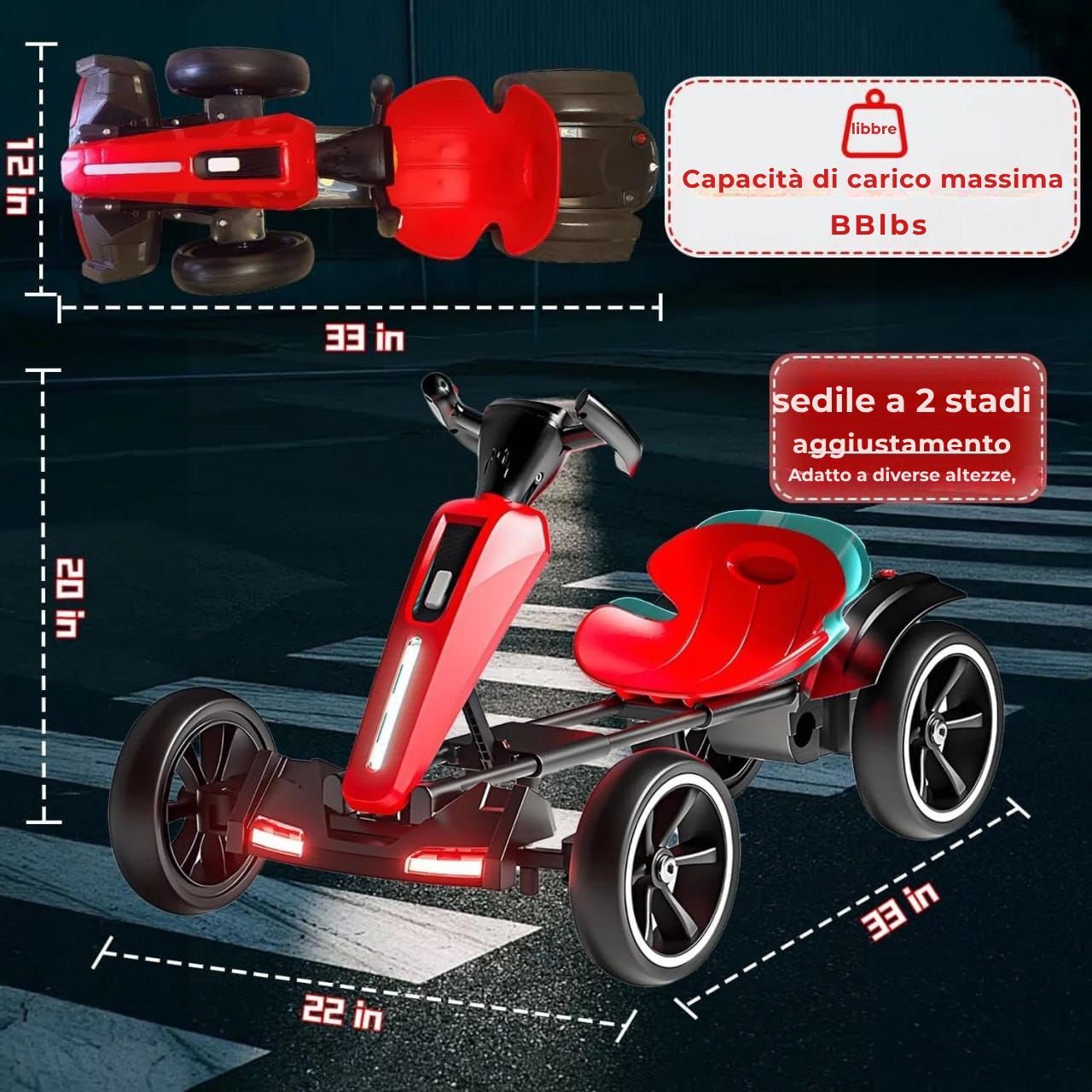 My Kart® - Go-Kart elettrico pieghevole 6V per bambini