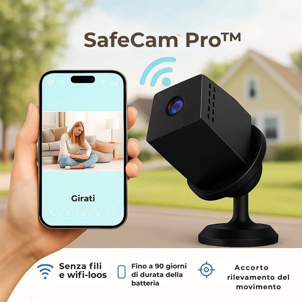 SafeCam Pro™ | Sempre protetto, anche senza Internet o alimentazione elettrica