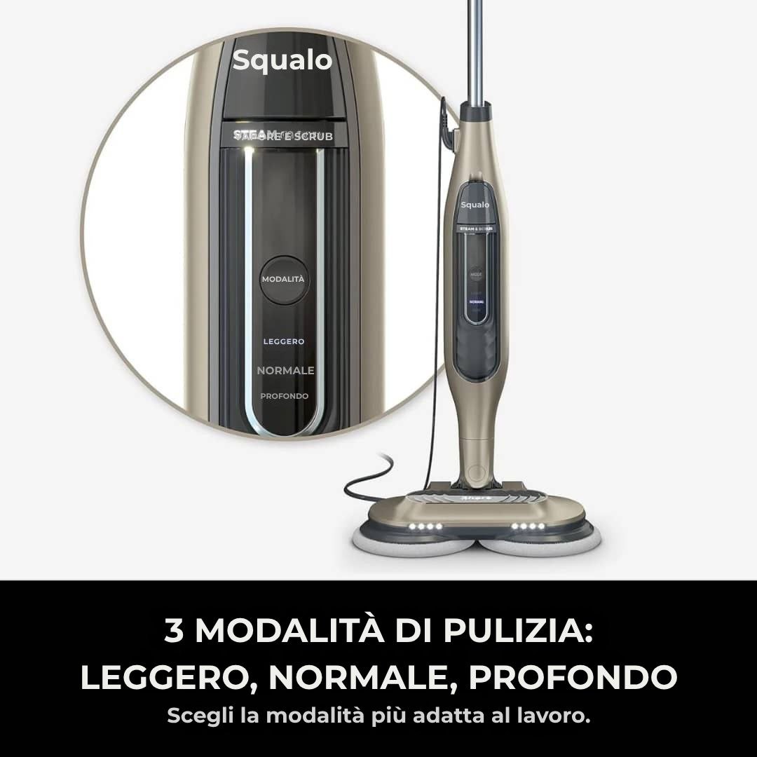 Shark® Mop a vapore e lavapavimenti – All-in-One con LED, serbatoio XL e 8 panni