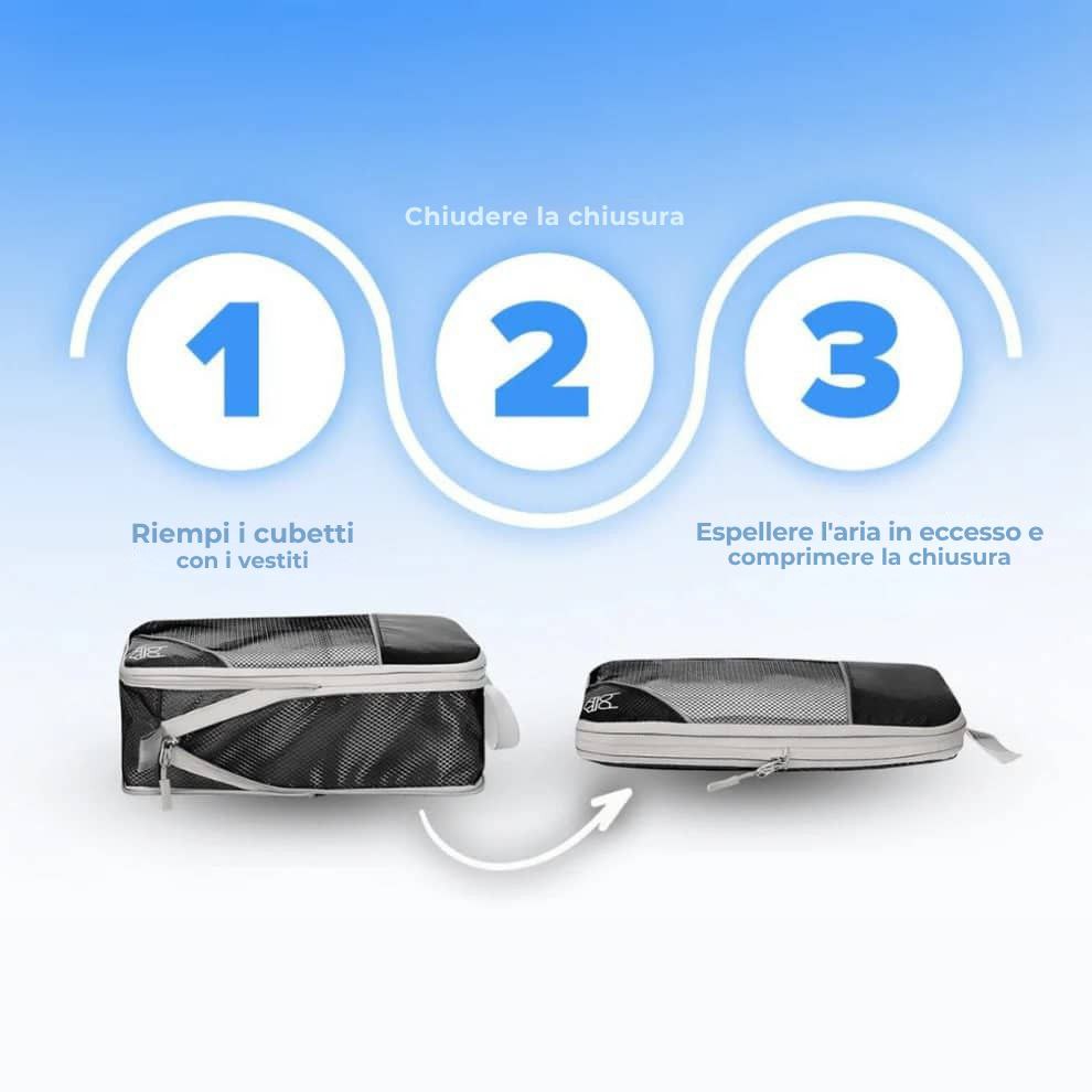 Packzy - Confezione da 5 cubi di compressione