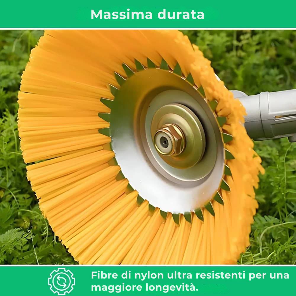 G80 PRO Spazzola per decespugliatore in nylon – Ideale per una finitura impeccabile e una manutenzione accurata