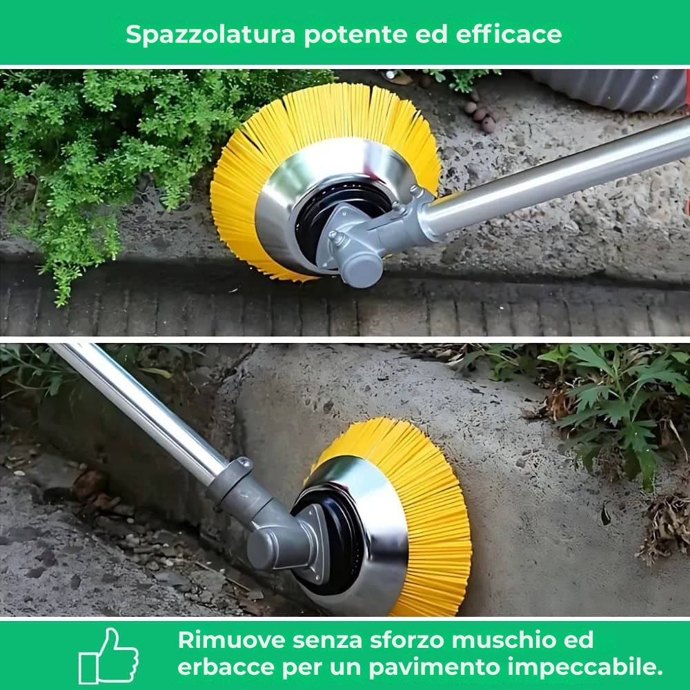 G80 PRO Spazzola per decespugliatore in nylon – Ideale per una finitura impeccabile e una manutenzione accurata