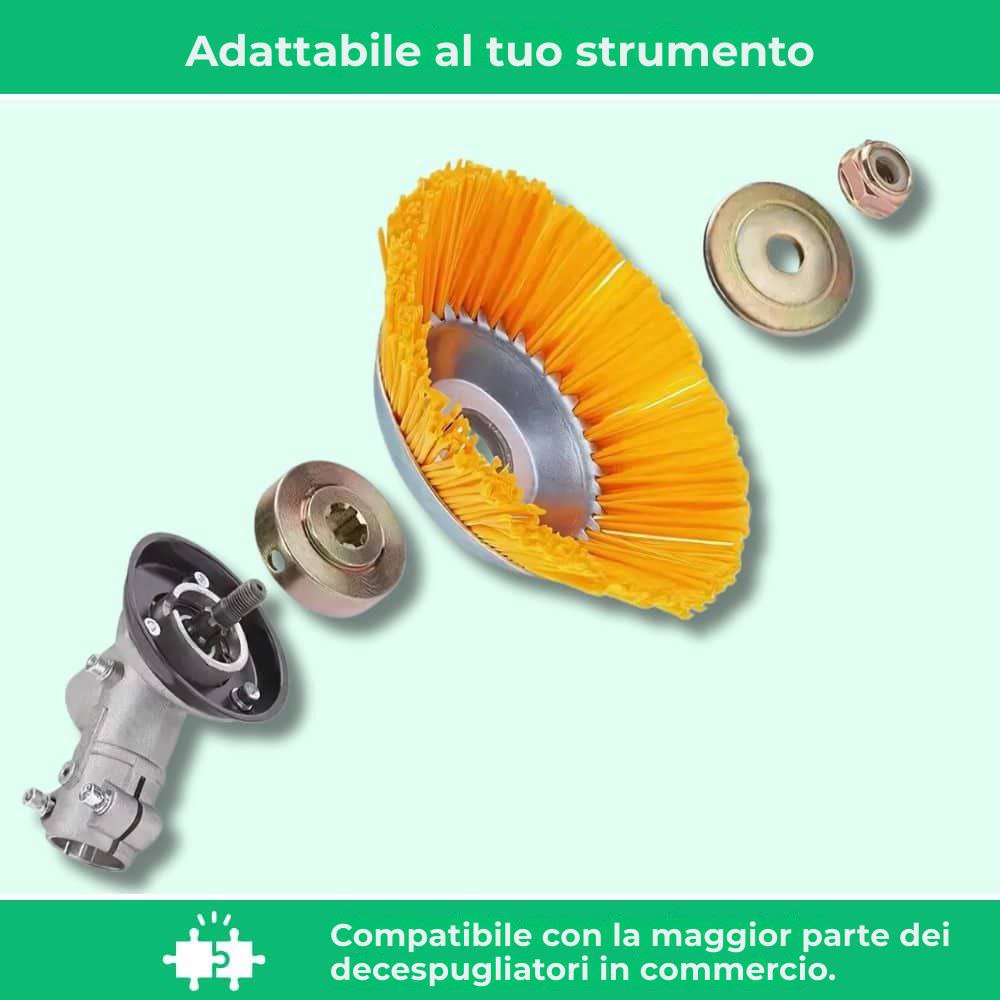 G80 PRO Spazzola per decespugliatore in nylon – Ideale per una finitura impeccabile e una manutenzione accurata
