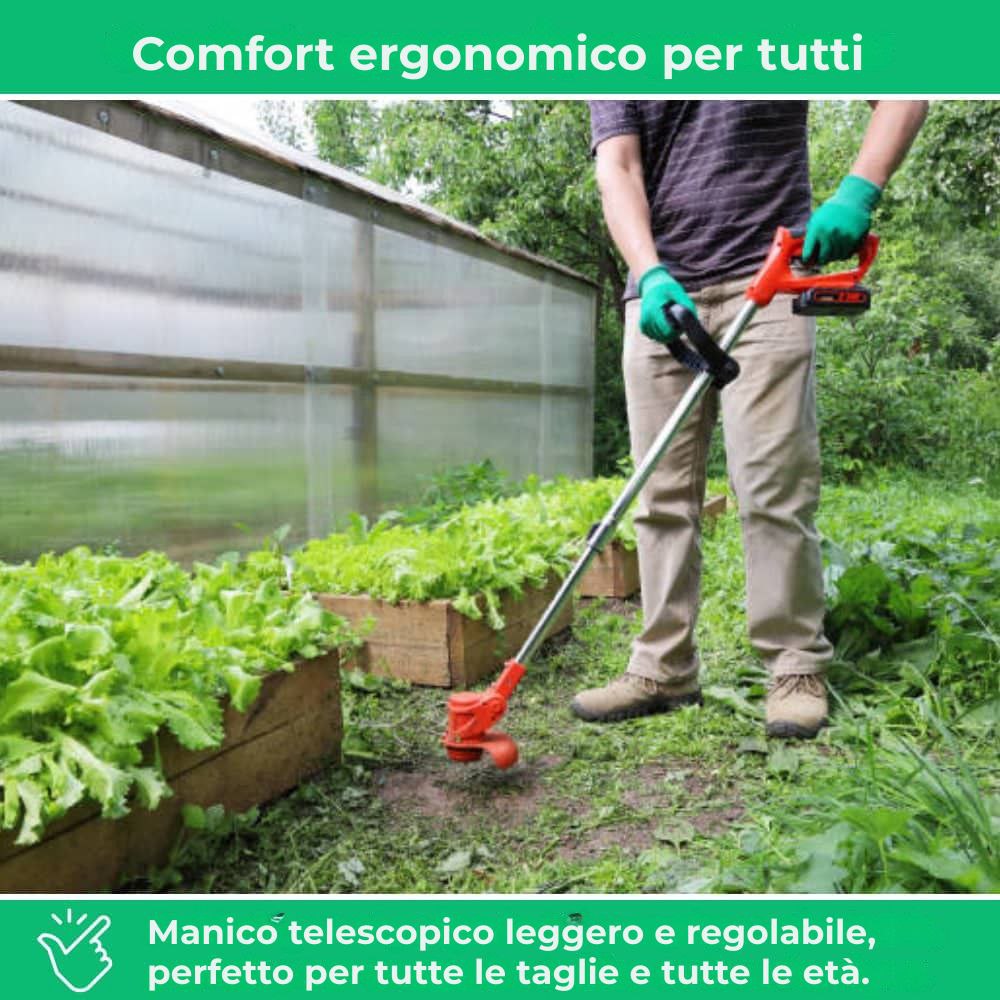 D80 PRO Decespugliatore a batteria ad alta potenza – Taglio di erba, cespugli e rami spessi