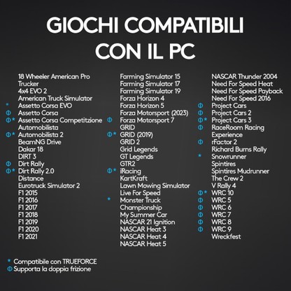 Volante da Corsa Premium con Pedaliera per una Guida Realistica