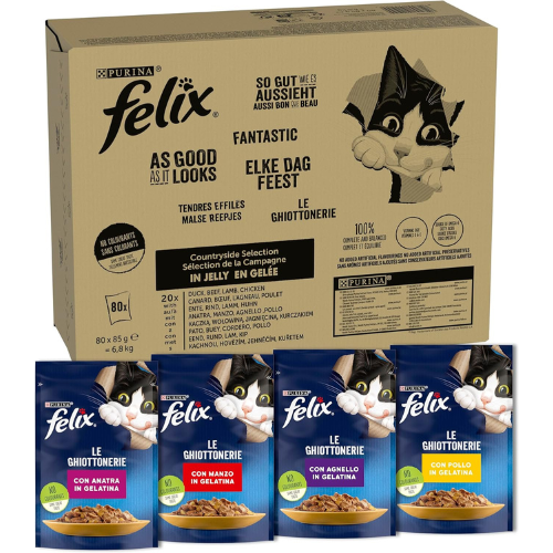 Cibo Umido Variegato e Nutriente per Gatti Adulti