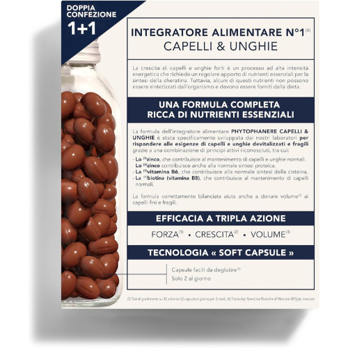 Integratore per Capelli e Unghie – Programma da 180 Capsule