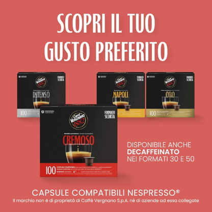 Capsule di Caffè – Confezione da 100 per Macchine Espresso (Capsule Compatibili)