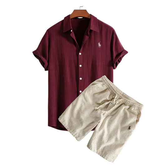 RL™ SET CAMICIA E PANTALONCINI IN LINO