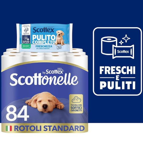Pack Carta Igienica in Formato Scorta – 84 Rotoli (14 Confezioni × 6 Rotoli), Morbida e Assorbente