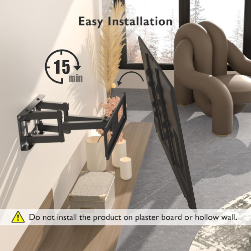 Supporto da Parete Full‑Motion per TV Piatte e Curve