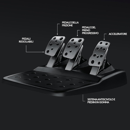 Volante da Corsa Premium con Pedaliera per una Guida Realistica