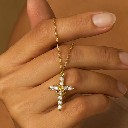 Collana protettiva con croce e corona + Ebook in omaggio