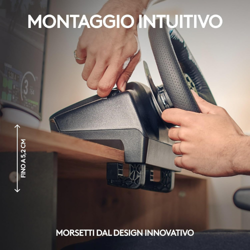 Volante da Corsa Premium con Pedaliera per una Guida Realistica