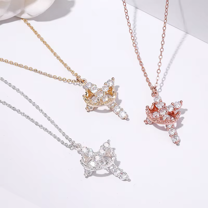 Collana protettiva con croce e corona + Ebook in omaggio