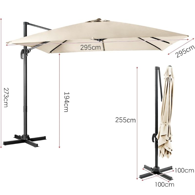 Ombrellone da giardino Beige
