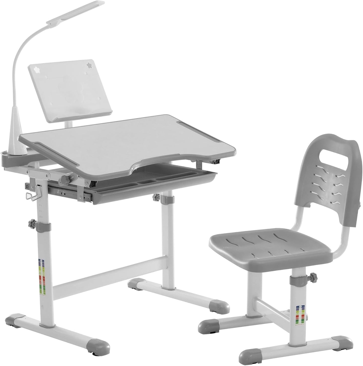 EduSpark Kids Study Hub - Set di scrivania e sedia funzionale