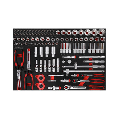 Performanceplus Carrello da officina P15 - Set completo di utensili, 399 pezzi con 7 cassetti