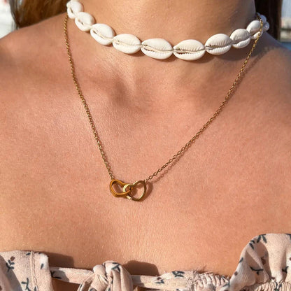 Cofanetto Rosa Eterna – Collana Doppio Cuore Inciso