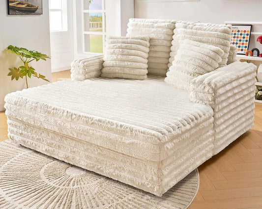 DreamLounge® XL - Divano in pelle scamosciata autogonfiabile