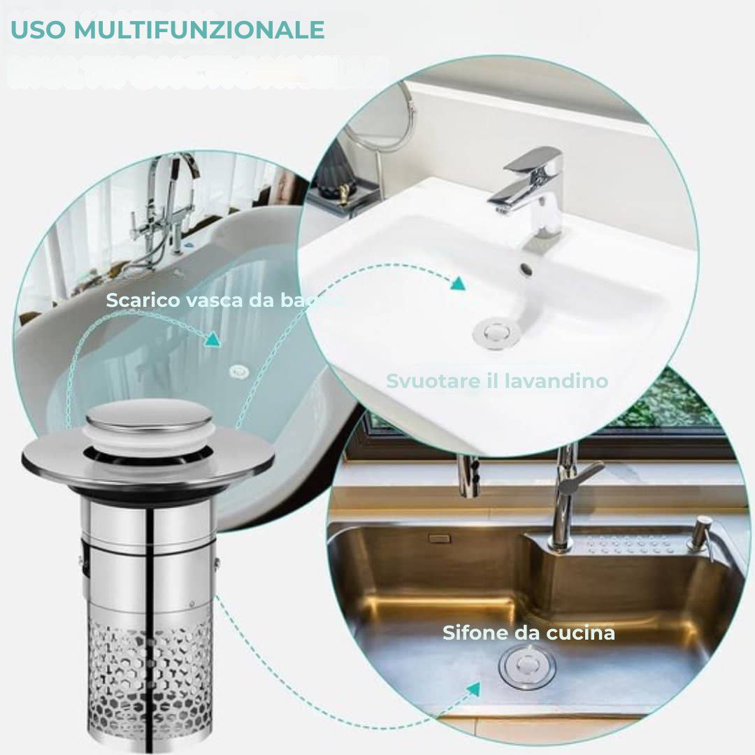 Tappo di scarico universale con filtro integrato