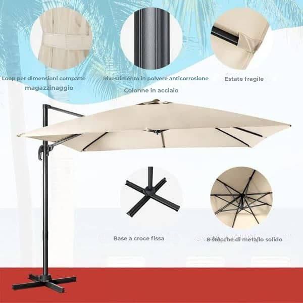 Ombrellone da giardino Beige