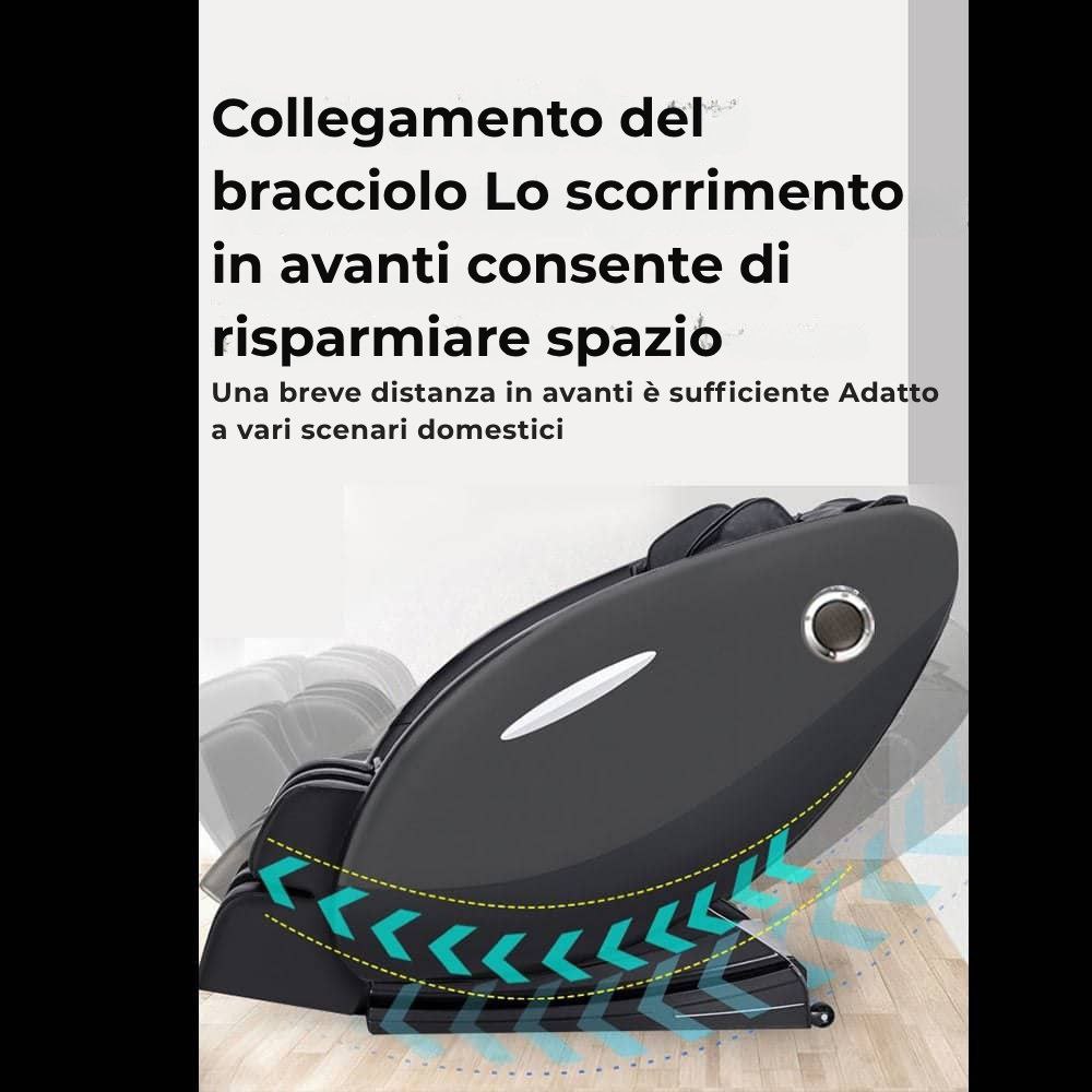 Poltrona massaggiante A5 - Termoterapia, controllo AI, Zero Gravity e touchscreen