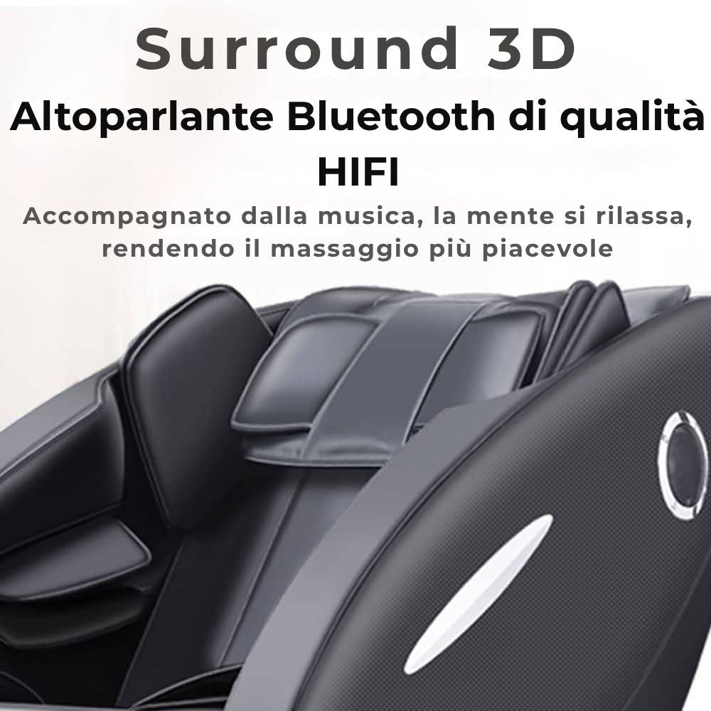 Poltrona massaggiante A5 - Termoterapia, controllo AI, Zero Gravity e touchscreen