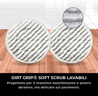 Shark® Mop a vapore e lavapavimenti – All-in-One con LED, serbatoio XL e 8 panni