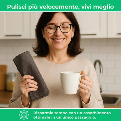 MagicClean - Panno in nanofibra ultra assorbente anticalcare