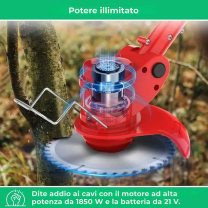 D80 PRO Decespugliatore a batteria ad alta potenza – Taglio di erba, cespugli e rami spessi