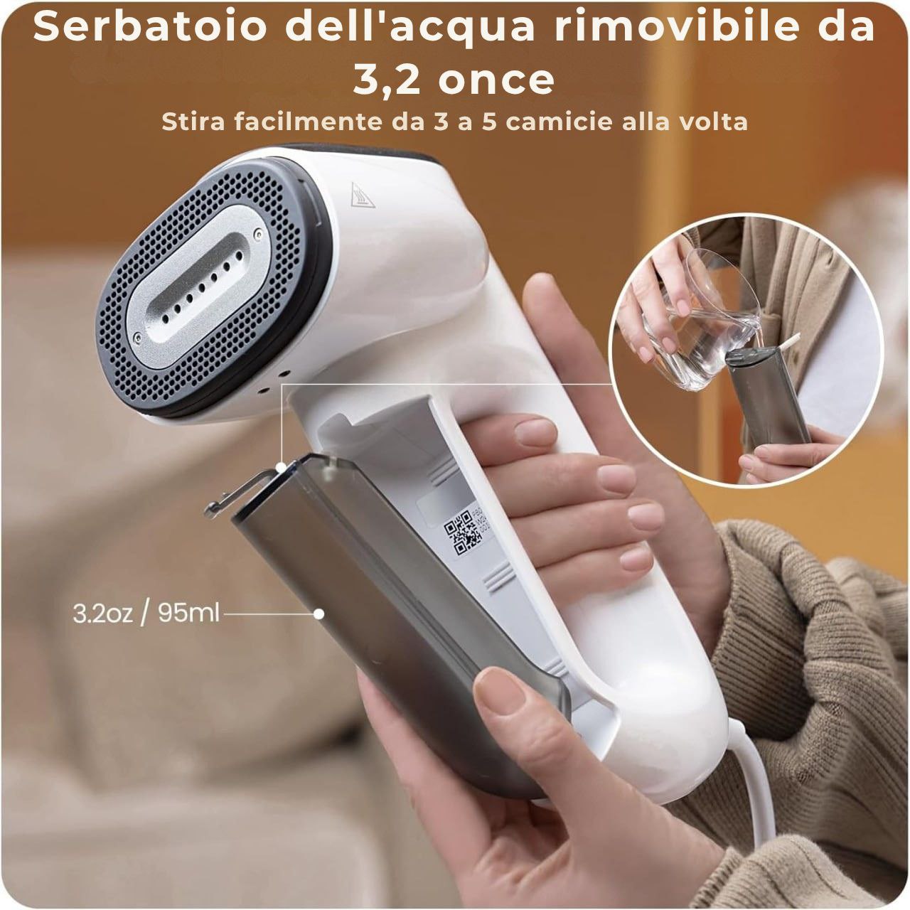 STEAMIFY™ Ferro da stiro a vapore professionale con funzione di aspirazione – Niente pieghe in pochi secondi