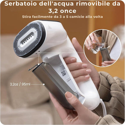 STEAMIFY™ Ferro da stiro a vapore professionale con funzione di aspirazione – Niente pieghe in pochi secondi