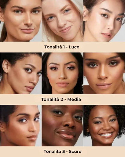 Fondotinta 2 in 1 con pennello integrato